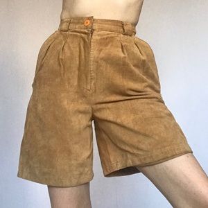 Vintage Winlit tan leather shorts🤎💛🧡